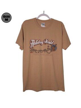 VINTAGE Holiday World The Raven Roller Coaster USED Shirt (M, Y2K, Santa Claus)